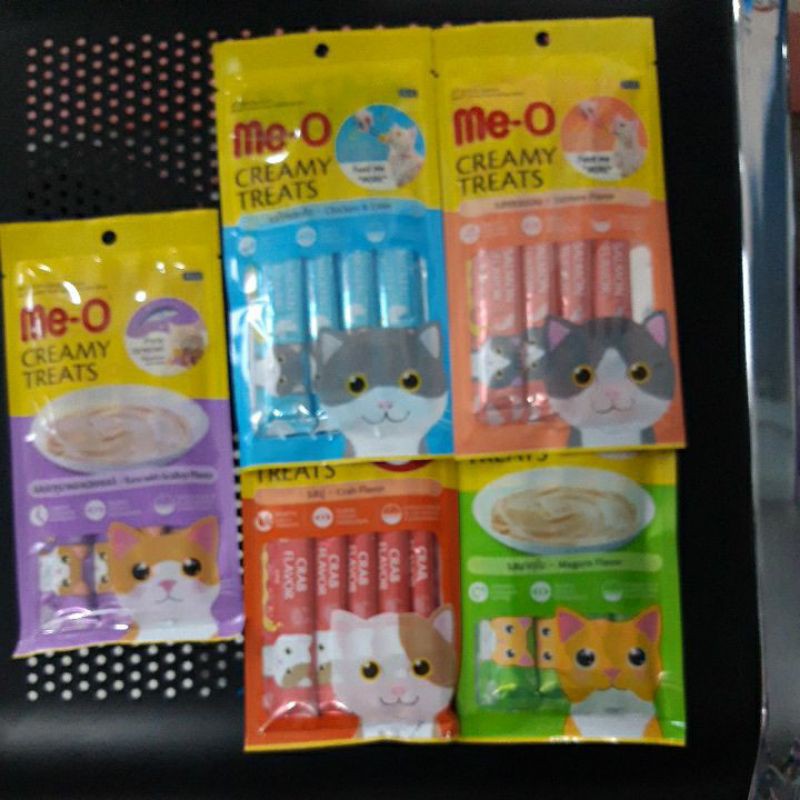 Meo Creamy Treats isi 15 gr x 4 pcs / Me-o liquid /Cemilan Kucing -Snack Kucing