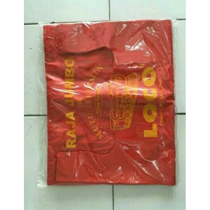 GHM BISA COD - PLASTIK LOCO RAJA JUMBO MERAH UK 50 TEBAL GROSIR TERMURAH