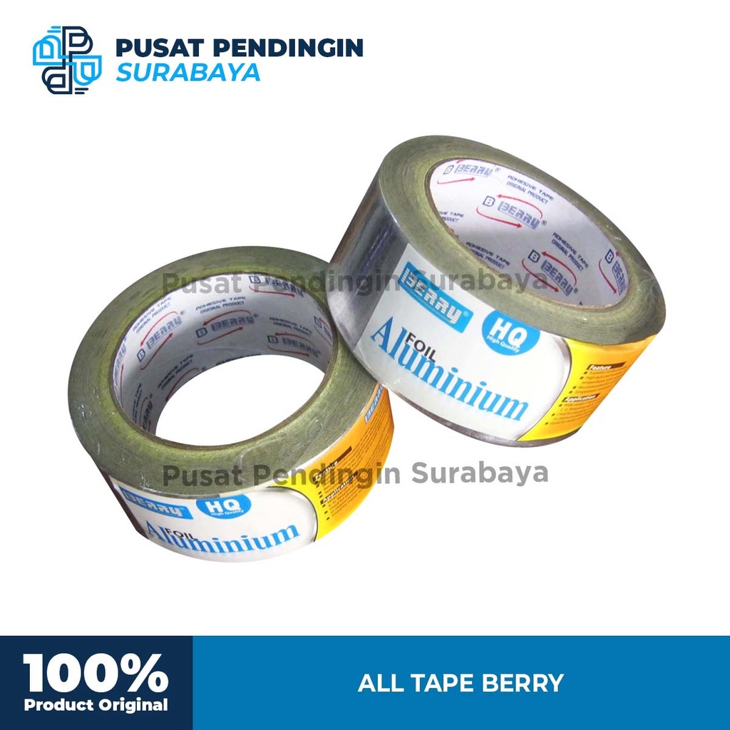 LAKBAN ISOLASI FOIL BERRY TAPE - ALUMINIUM FOIL BERRY TAPE ADHESIVE