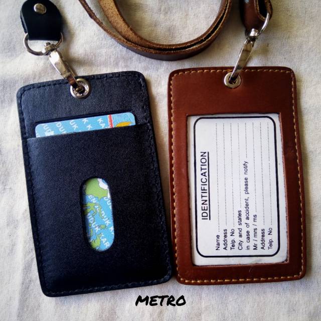 

Tempat ID Card/Name Tag - Lanyard Kulit Asli