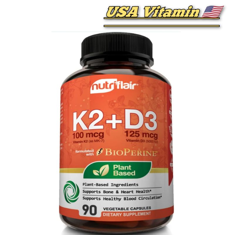 NutriFlair Vitamin K2 + D3 90 Capsules