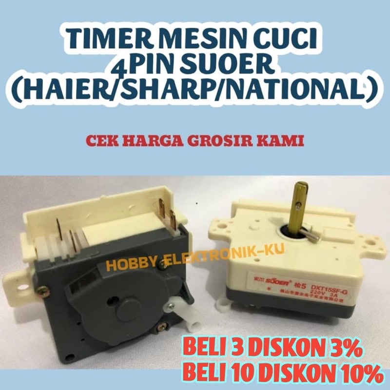 TIMER MESIN CUCI 4PIN SUOER