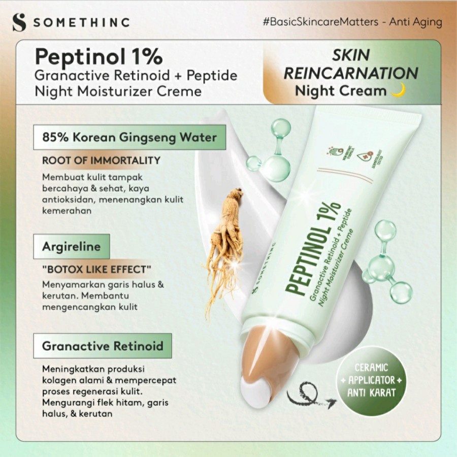 ★ BB ★ SOMETHINC PEPTINOL Granactive Retinoid + Peptide Night Moisturizer Creme - Krim Malam