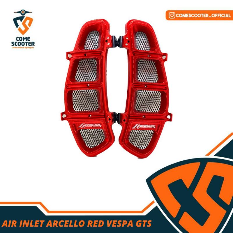 AIR INLET ARCELLO RED VESPA GTS