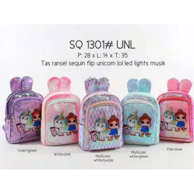 Tas sequin Lol import Led + music