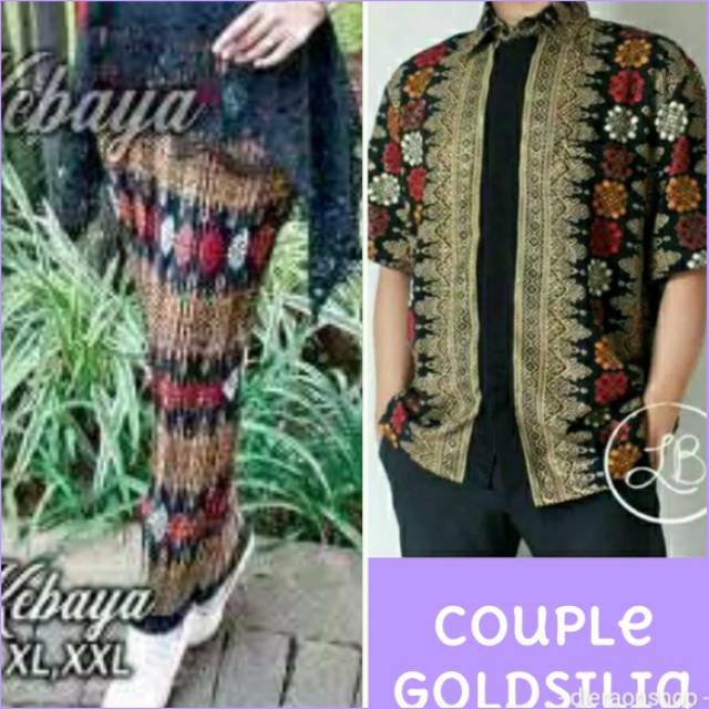 COD COUPLE ROK PLISKET &amp; KEMEJA ROK BATIK JUMBO KEMEJA BATIK COUPLE BATIK kemeja etnik rok batik jumbo