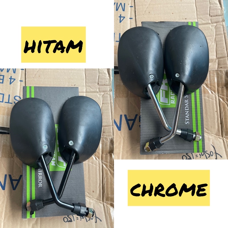 Spion Honda Grand Gagang Chrome Dan Hitam Universal Honda