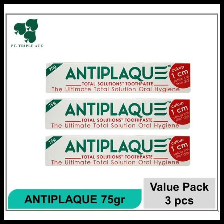 BAYAR DITEMPAT Antiplaque 75gr paket 3pcs TERBAIK