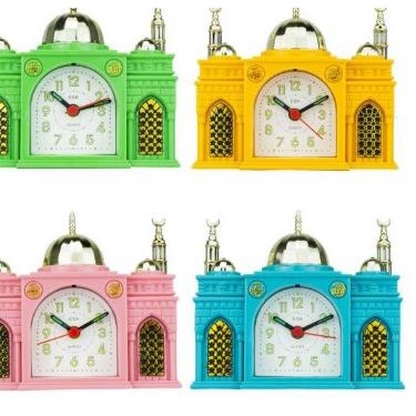 ✭ Jam Weker JD12 - Jam Meja - Jam Alarm Suara ADZAN Bentuk Masjid ✵