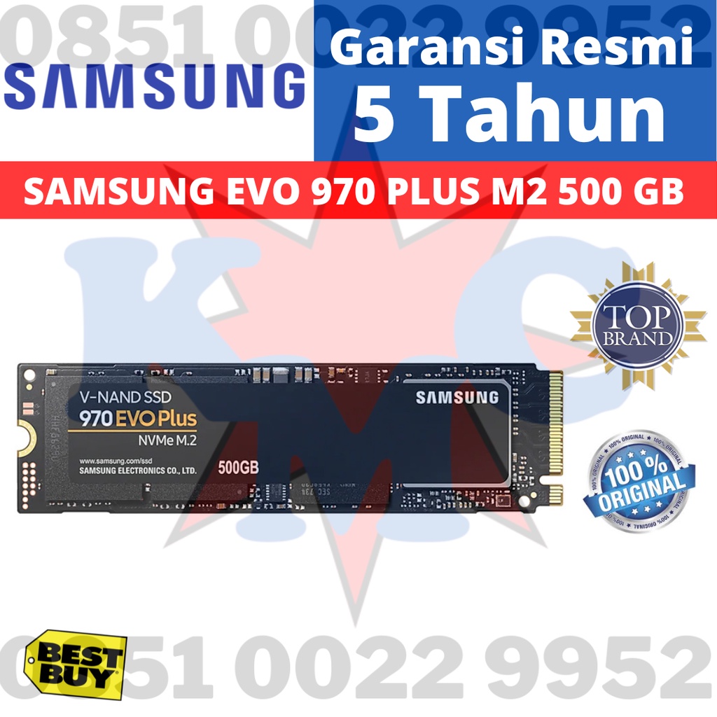 Samsung SSD 970 EVO PLUS M.2 NVMe 500GB 500 GB Resmi