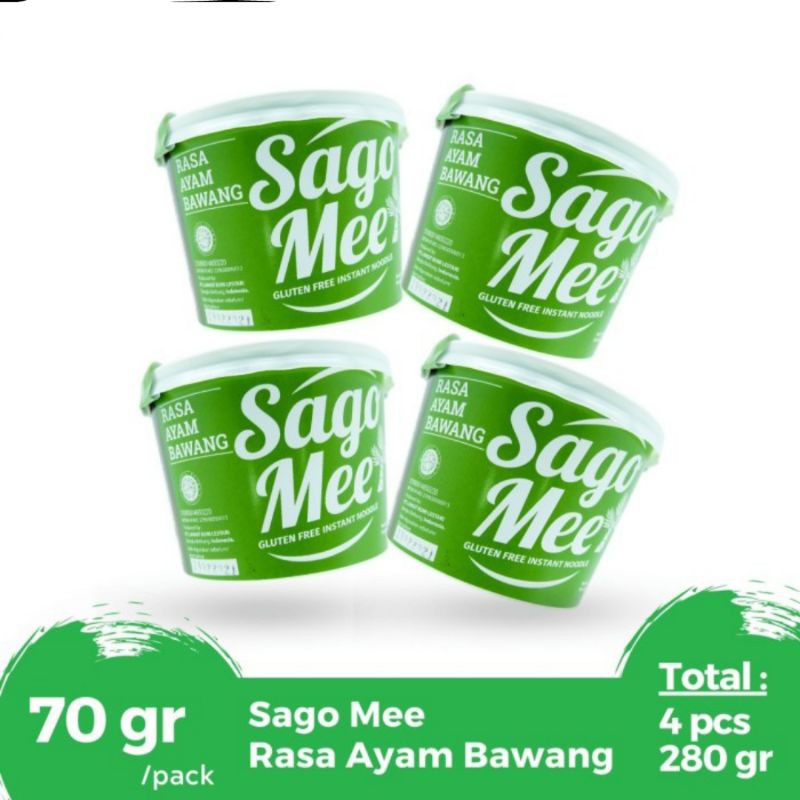 

Mie sagu Rumbia Sago mee 4 Pcs rasa ayam bawang
