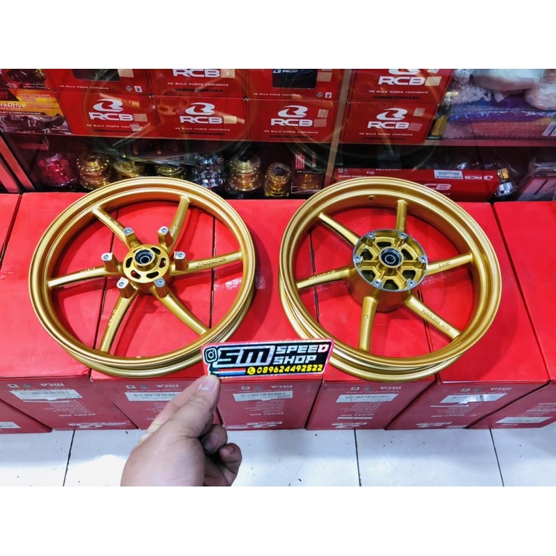 Velg RCB Ninja 150 Ninja RR OLD/NEW -ZX 150 SP522 Gold ukuran 215 300 ring 17 original RCB
