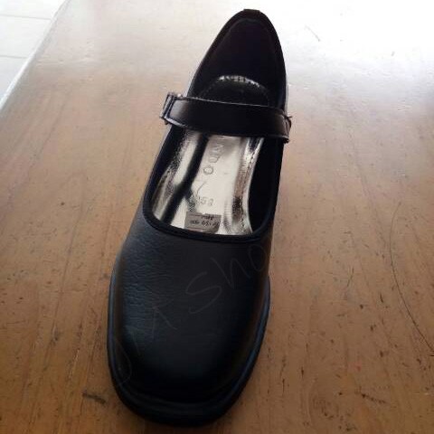 SEPATU PANTOFEL WANITA VILANDO | Pansus | Sekolah | Paskibra | PDH Hitam 100% ORI