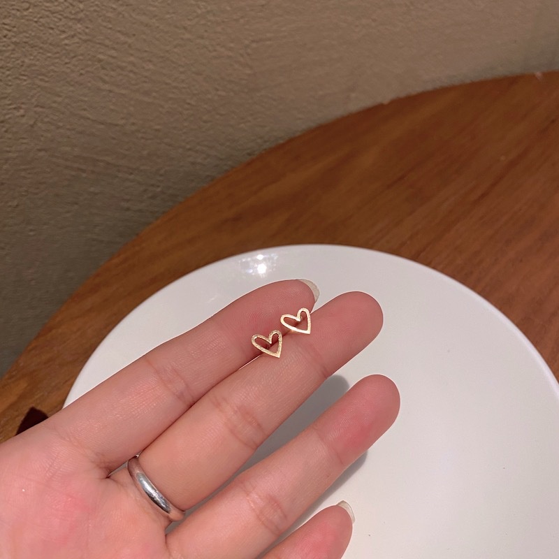 Candy Jewelry Fashion Gold Plated Stud Earrings Heart Star Mini Earring for Women Metal Ear Studs Moon Airplane Leaf 1 Pair