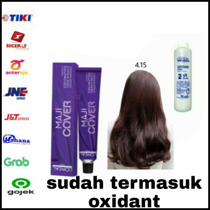 Cat Rambut L'Oreal Majirel Ash Mahogany Brown 4.15