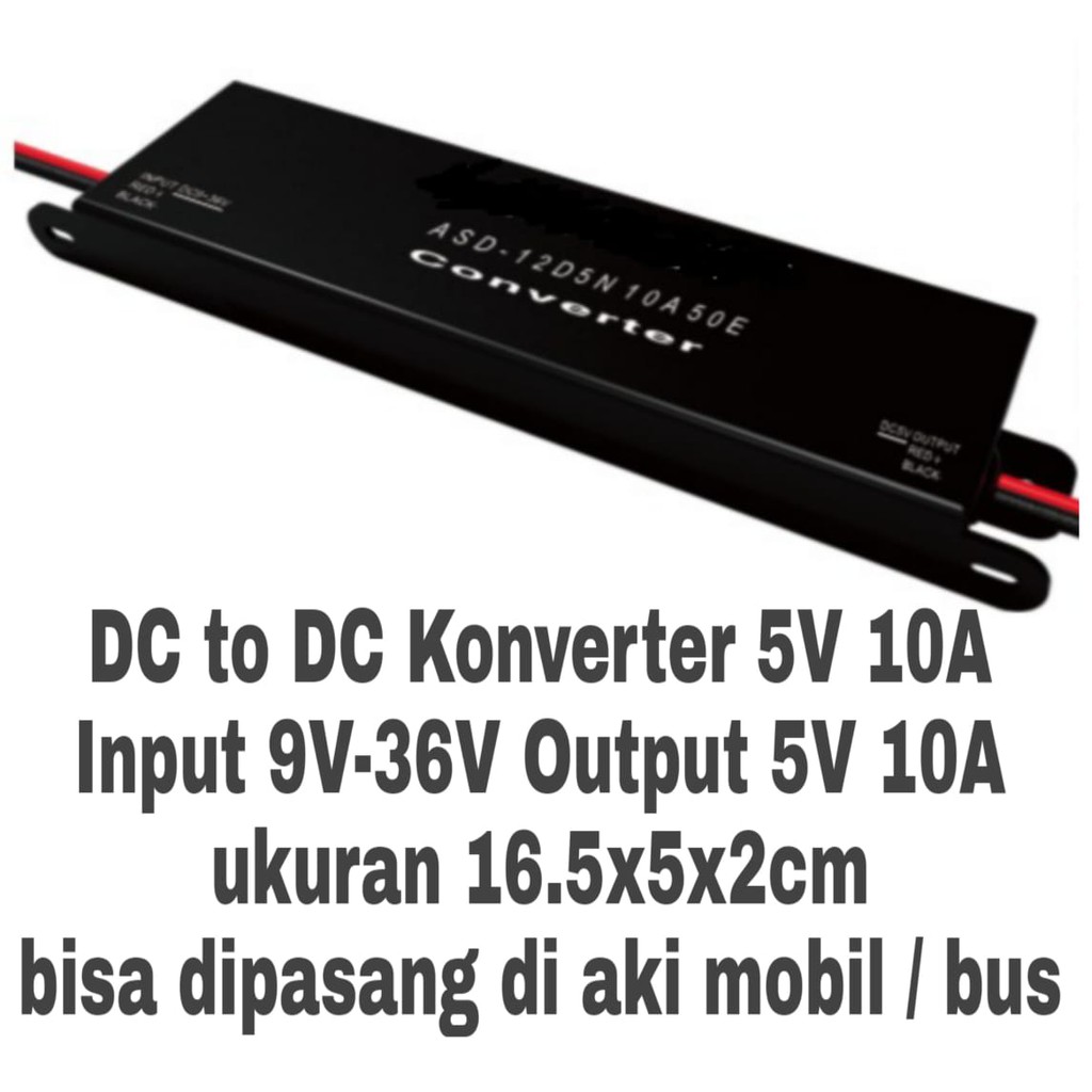 DC to DC Konverter Converter StepDown 5V 10A aki mobil bus