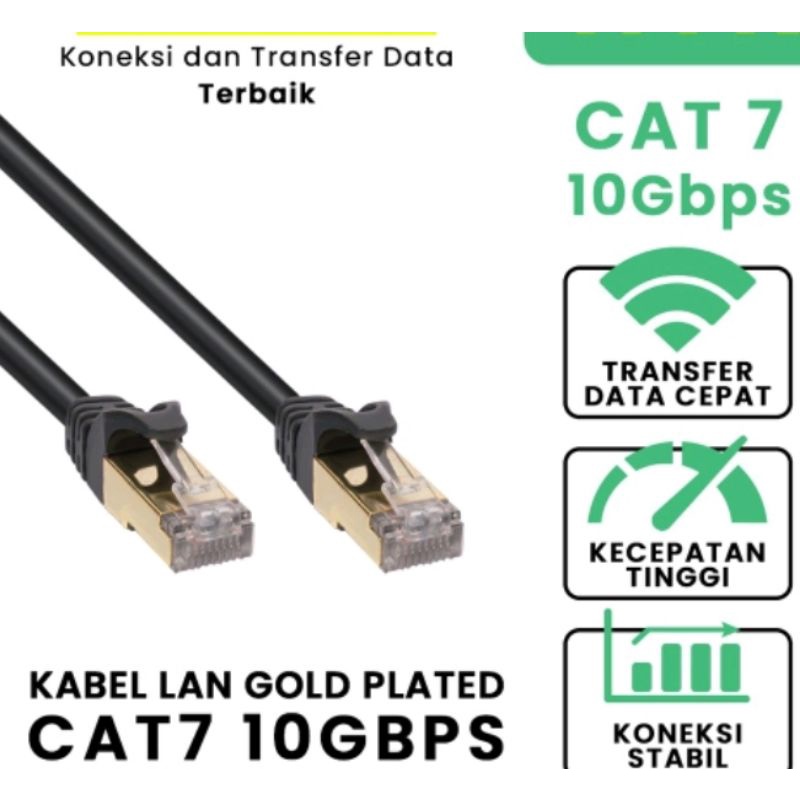 kabel lan rj 45 cat 7 5m nyk kabel jaringan siap pake