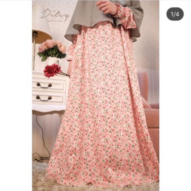 Ditsy januari 2020. Strawberry pink JUMBO