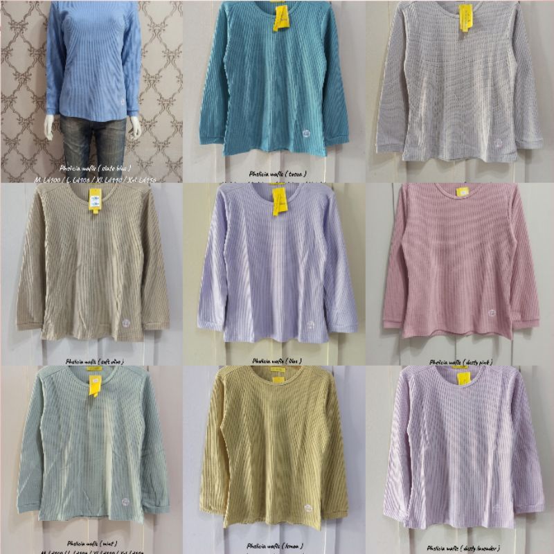 [ HABISKAN STOK ] Kaos Phelicia wafle