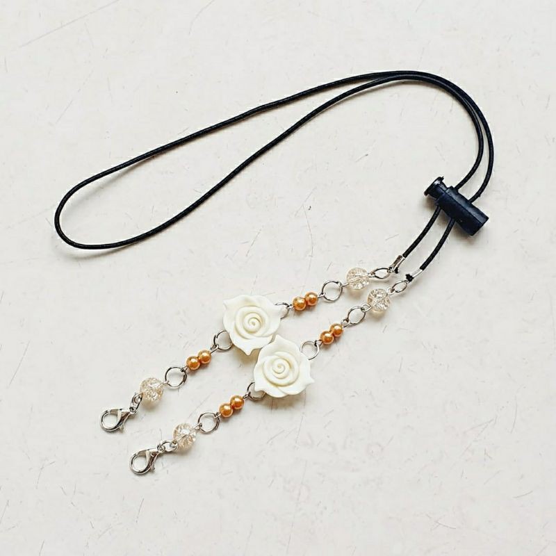 2in1 Tali masker / konektor hijab with stopper / strap masker