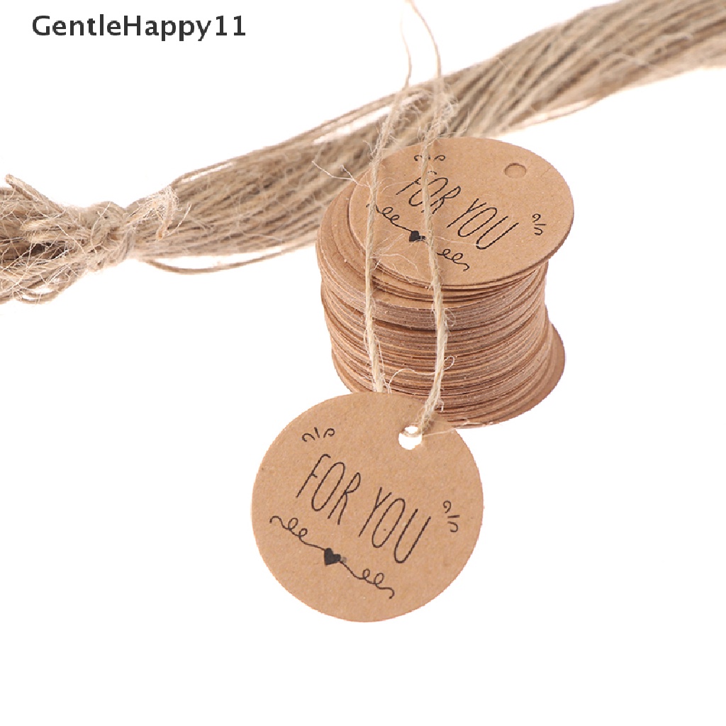 100pcs Label Tag Kertas Kraft Motif For you Untuk Dekorasi Hadiah