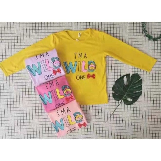 Baju Kaos Lengan Panjang Anak Perempuan Usia 1 - 5 Tahun Original Import | Kaos Panjang Anak Cewek