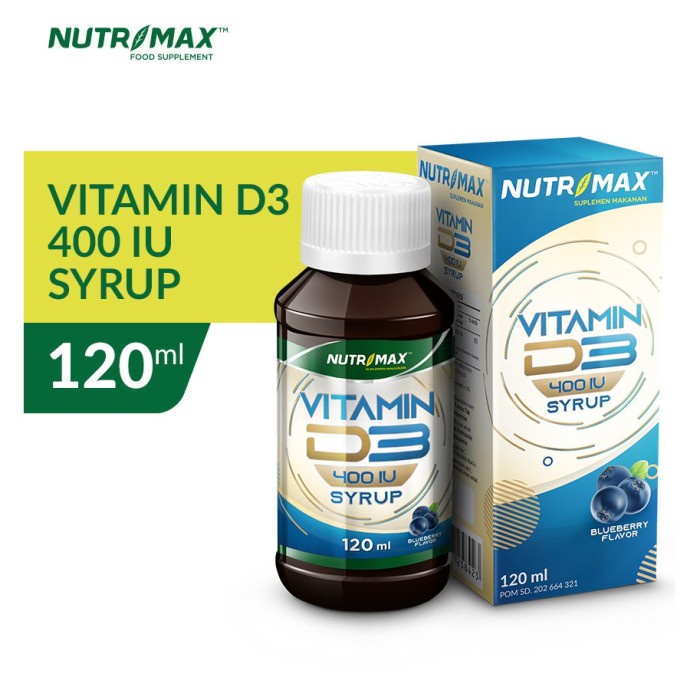 Nutrimax Vitamin Vit D3 Anak Ibuhamil 400 Sirup Tulang Gigi Imunitas Vit Anak -