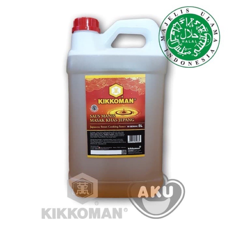 

Kikkoman Japanese Mirin Sweet Seasoning Sauce - Cuka Sushi HALAL Multipurpose 5L - Saus Manis