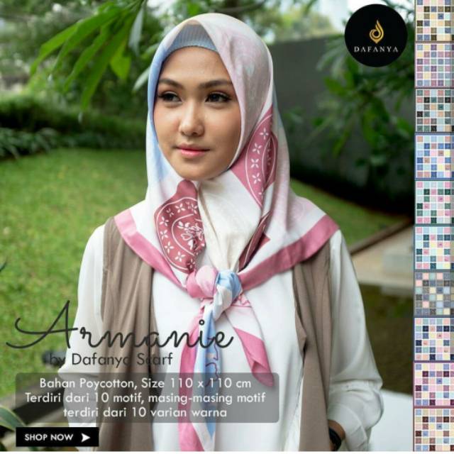Jilbab segi 4 armanie by dafanya scarf