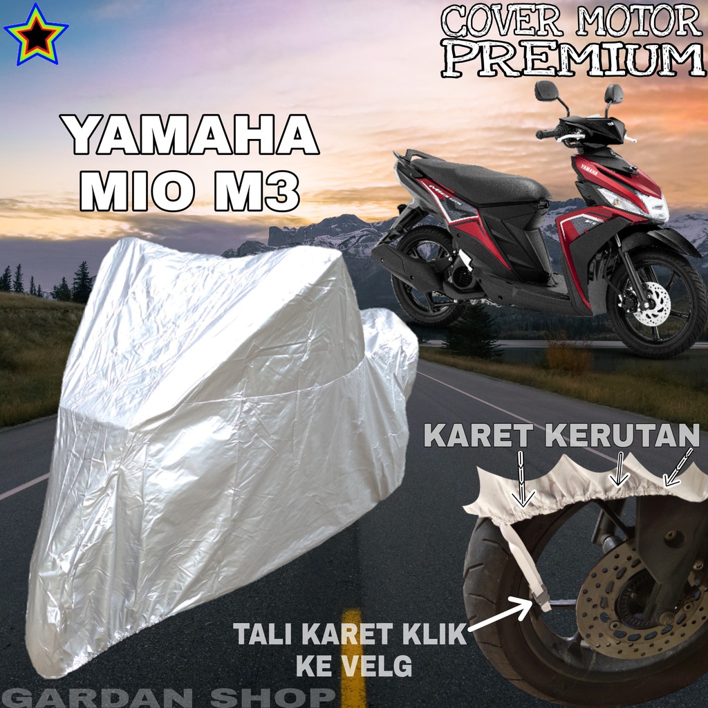 Sarung Motor YAMAHA MIO M3 SILVER POLOS Body Cover Penutup Motor Yamaha Mio PREMIUM