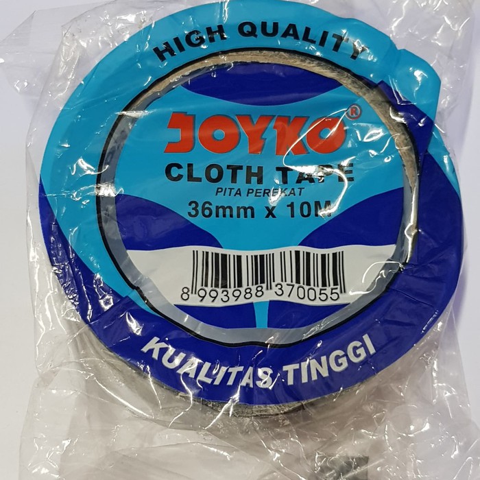 

Lakban Kain Hitam JOYKO 36mm/Cloth Tape/Linen/Lakban Jilid 1.5in