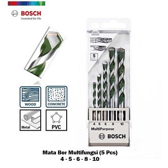 BOSCH Mata Bor Multifungsi Set 4-10mm 5pcs /BOSCH Mata Bor Multifungsi