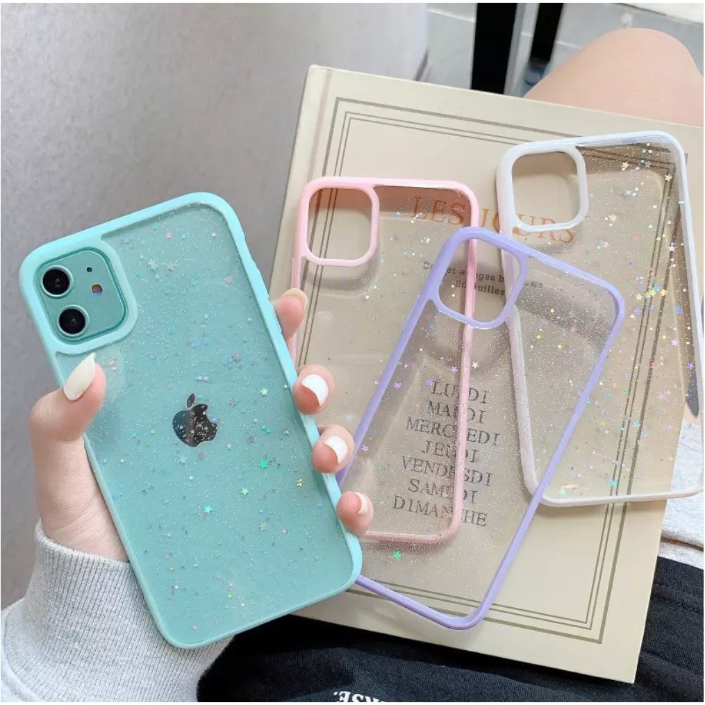 Star light Glitter bling Milkyway Softcase iphone 6 6s 6+ 6s+ 7 8 7+ 8+ X Xs Xr Xs Max 11 12 11 Pro 11 12 Pro Max SE 2020 2022