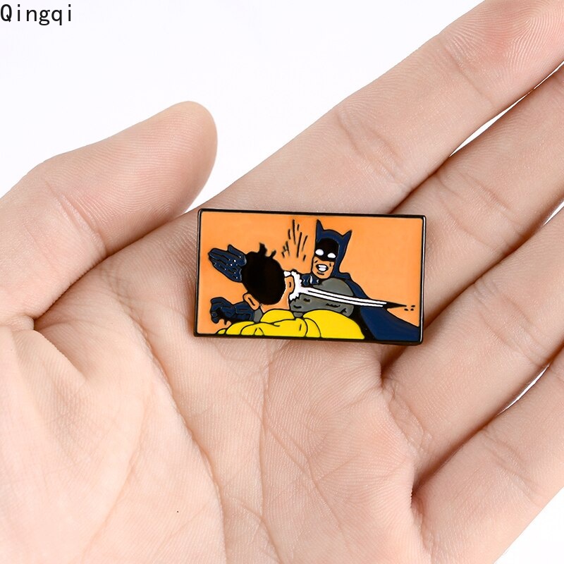 Bros Pin Enamel Desain Kartun Superhero Dark Knight Zorro Kelelawar Untuk Hadiah Teman