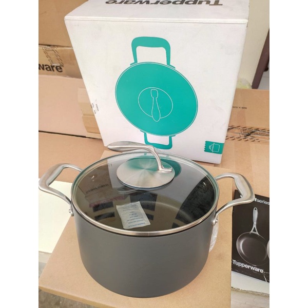 Black series casserole dutch oven Panci Tupperware Black series Tchef 5.8 Liter