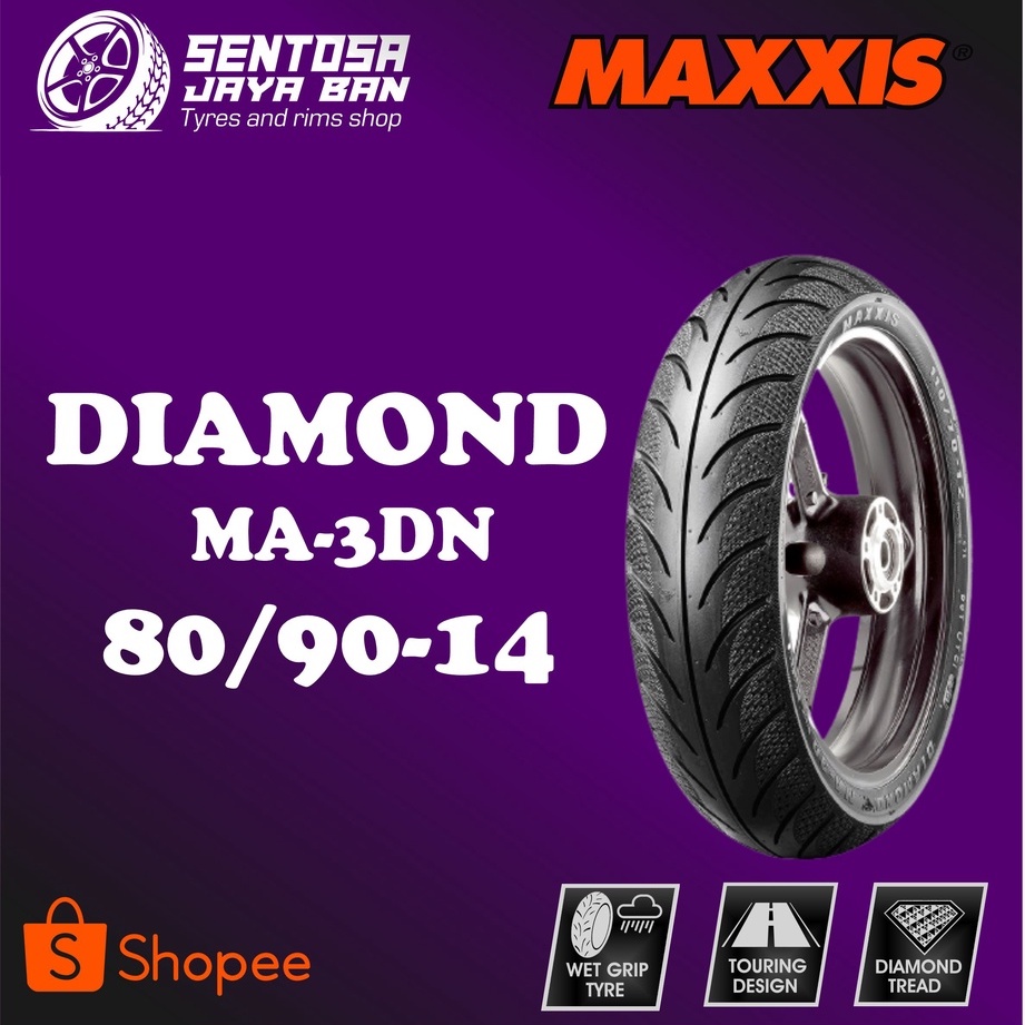 80/90-14 Maxxis Diamond MA-3DN - Ban Motor Ring 14 Tubeless - Ban Mio,Vario,Beat dll