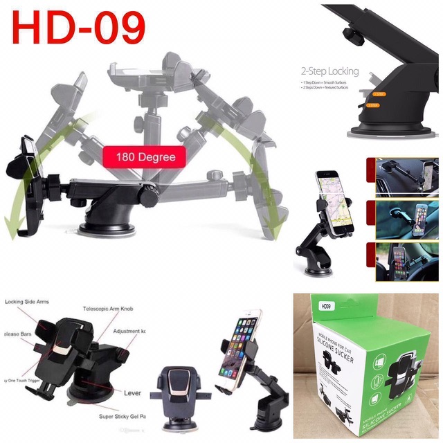 Car Holder HD-09 Holder Mobil Stand Holder Smartphone untuk Kaca dan Dashboard Mobil