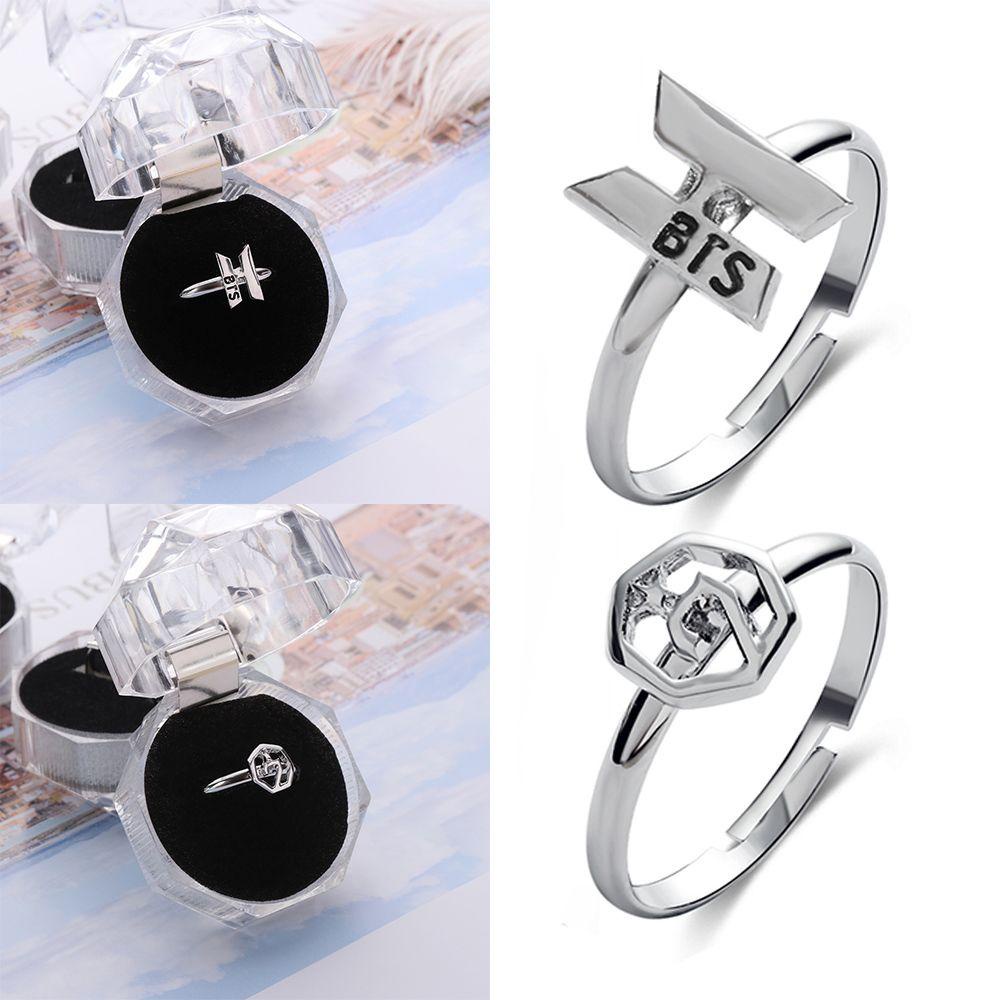 Lily BTS Cincin Fashion Wanita Perempuan Logam Jari Ring