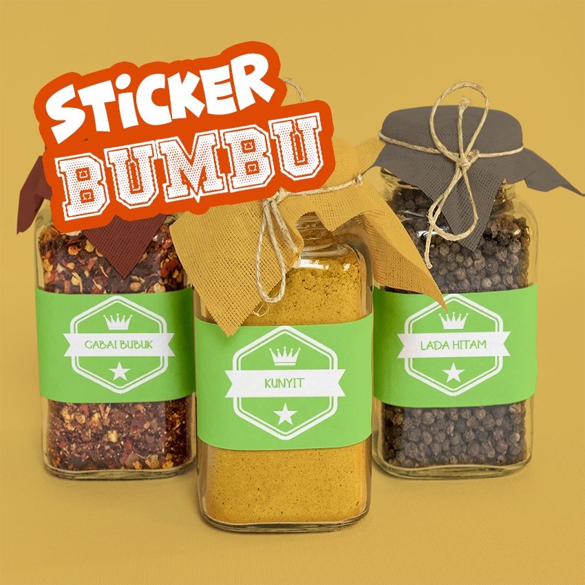 

stiker bumbu dapur | stiker bumbu | stiker garam | sticker 0015