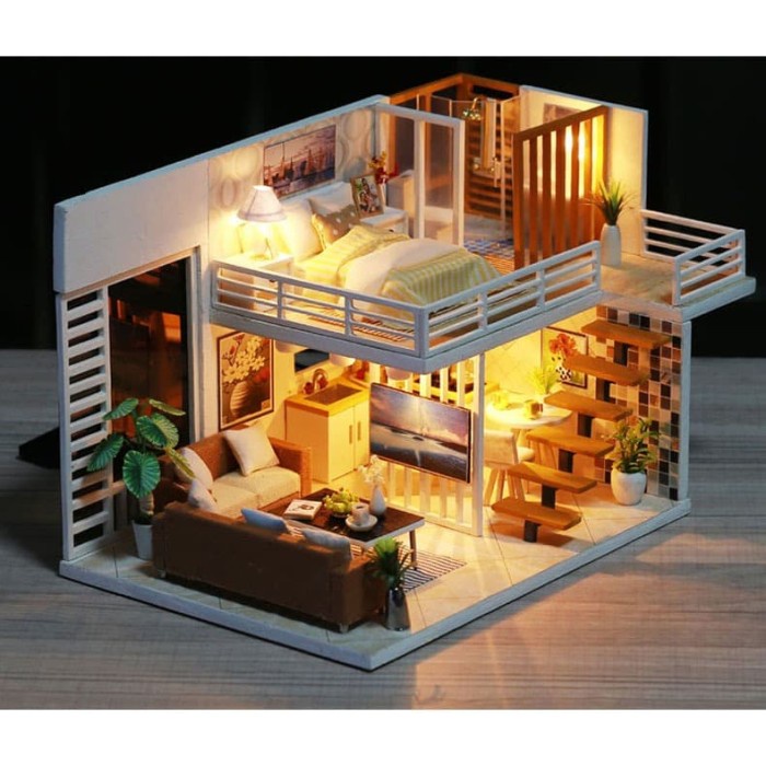 Mainan Miniatur Rumah Rumahan Anak Boneka Doll House Barbie z