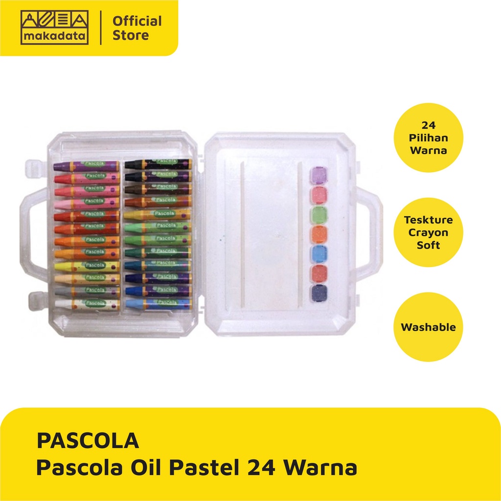 CRAYON / OIL PASTEL PASCOLA ISI 24 WARNA MURAH