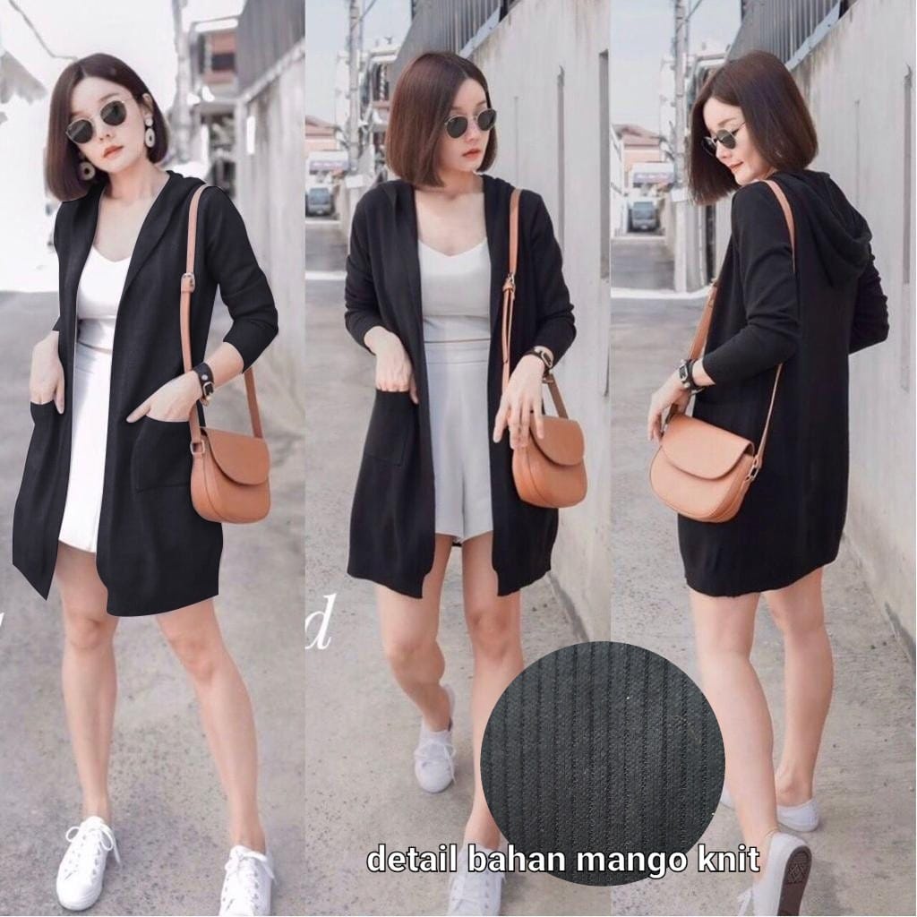 O2 Fashion / Cardi Hodie knit / bisa cod