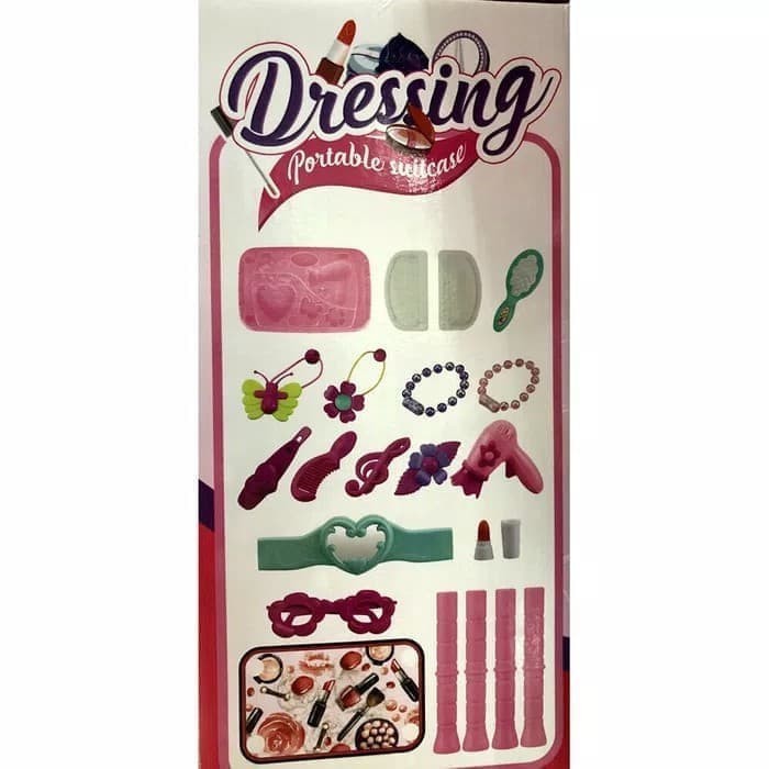 Mainan Beauty Dressing Portable Suit case 1800-19 Make Up - Mainan Dandan Anak Perempuan