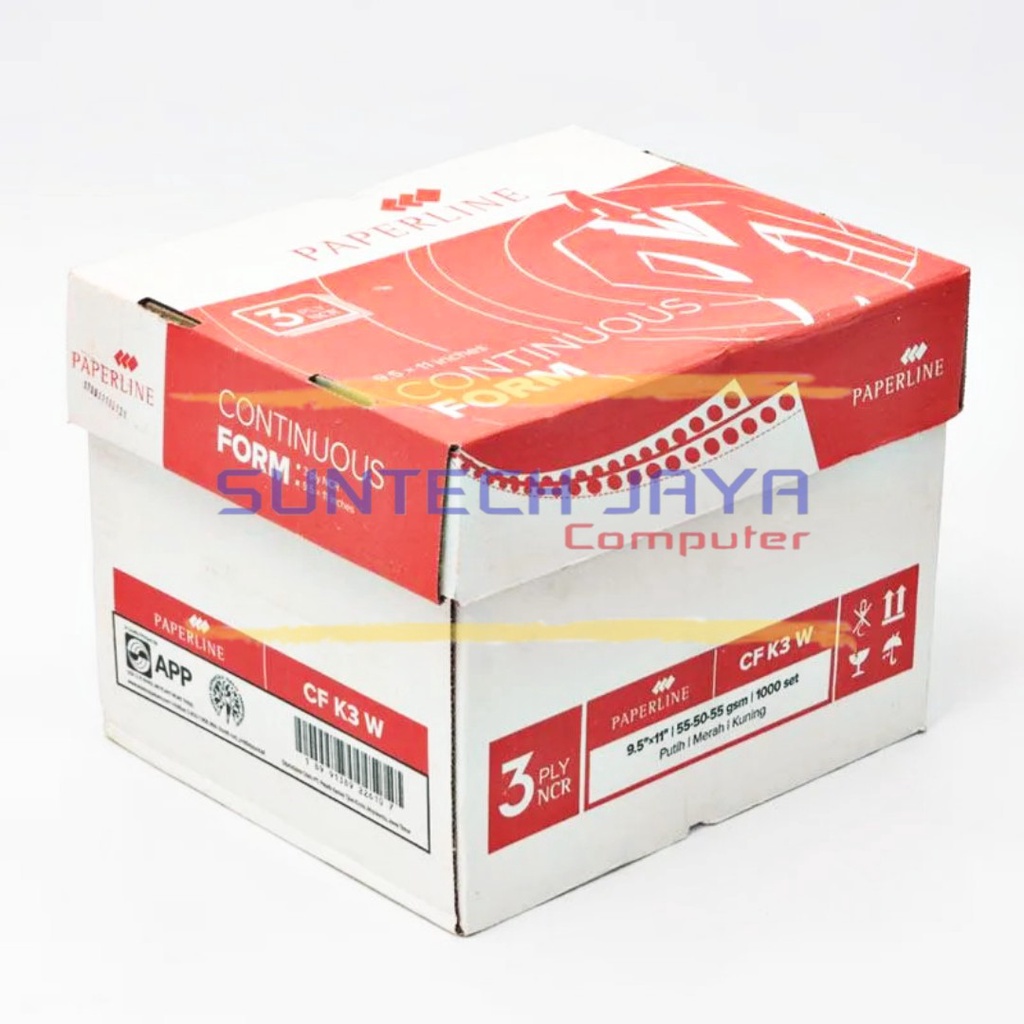 

Continuous Form / Kertas Komputer Paperline 9.5 x11 3ply CF K3 W