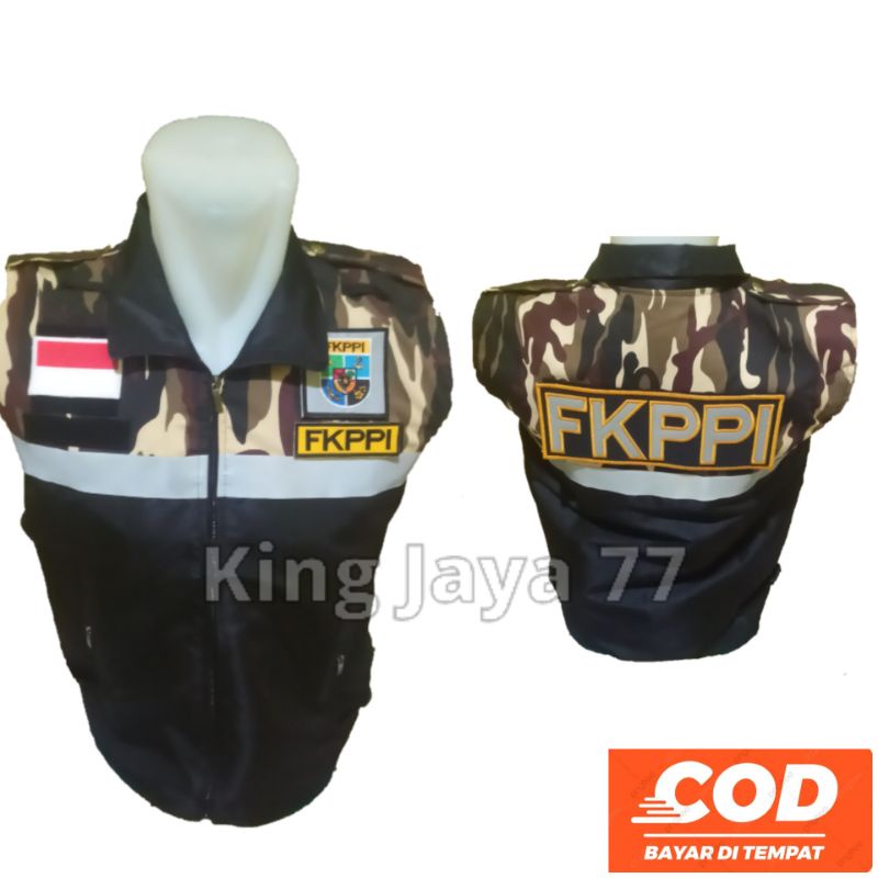 Rompi Ormas Fkppi Taslan Kombinasi Tuwill Loreng Pariasi 3M Terbaru Pul Logo Size S_XXXL