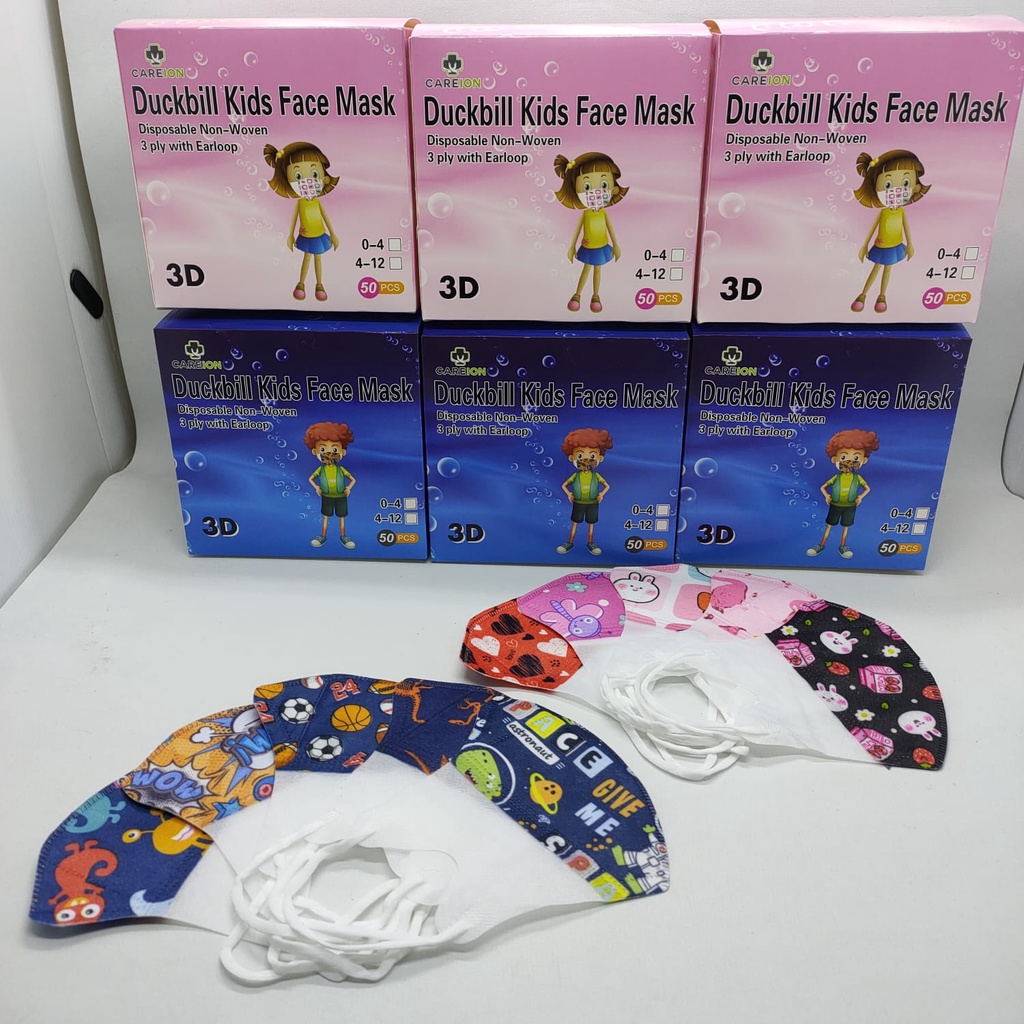 Masker Anak ALKINDO Duckbill Anak Warna Motif karakter isi 50 50pcs