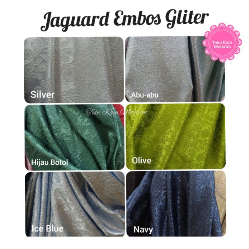 KAIN JAGUAR JAQUARD SATIN EMBOS PREMIUM / SERAGAM BRAIDESMAID