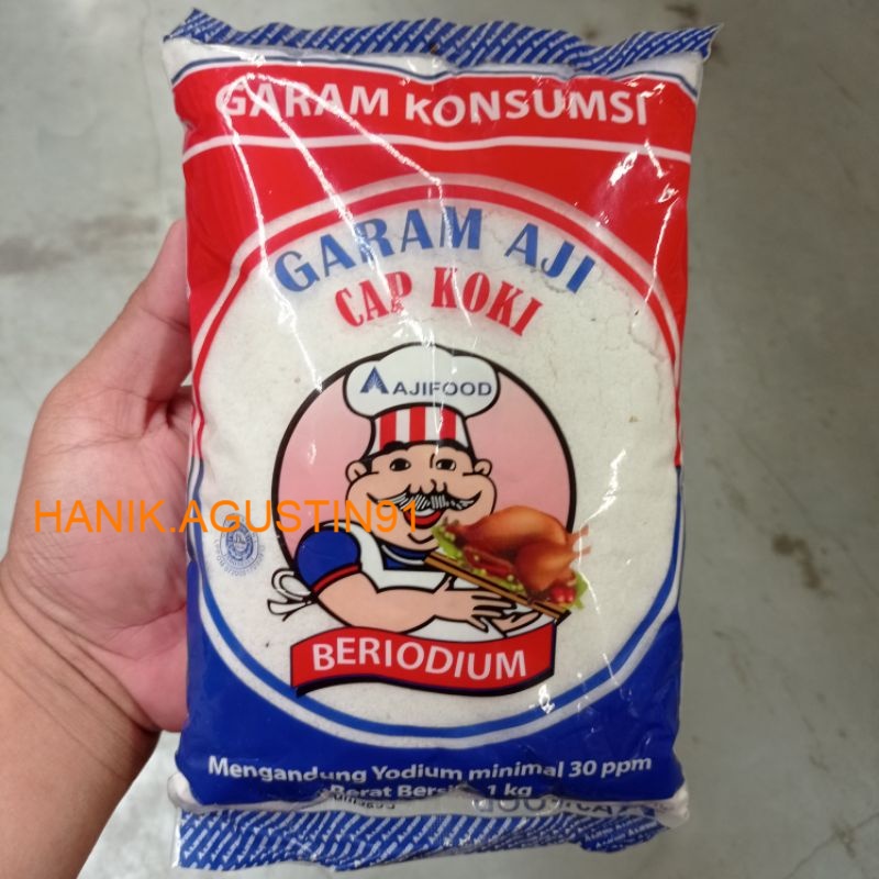 

Cap Koki Ajifood Garam Dapur 1KG / Garam Beriodium min 30ppm