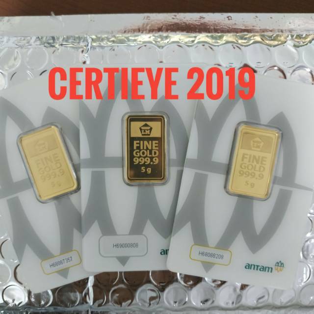 Emas Logam mulai antam 5gram press 2019