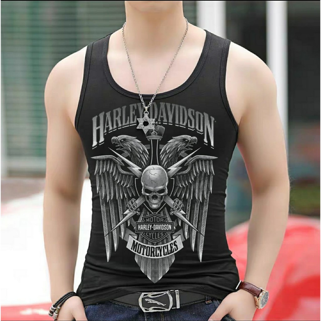 Asgard777 - singlet HARLEY / kaos dalam pria / singlet / singlet olahraga / singlet ria